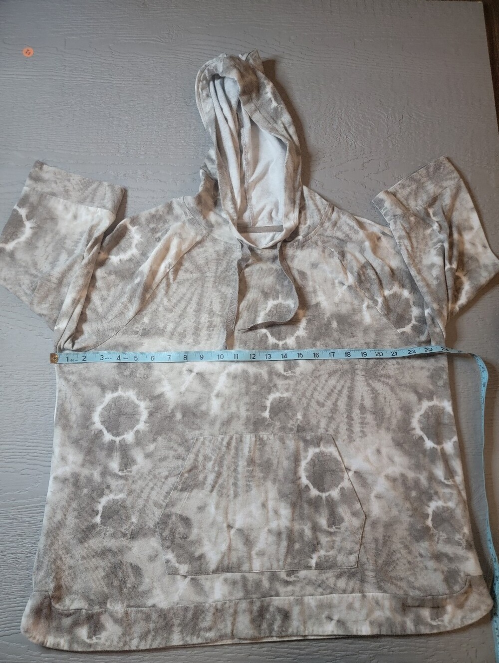 ♡Koolaburra by UGG Womens 3/4 Length Sleeve Goodie gray tye die Sz 1X C-22